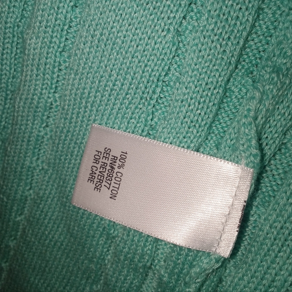 Croft & Barrow Mint Green Cable Knit Button Up Cardigan Sweater.Sz Women XL NWOT - Picture 5 of 16